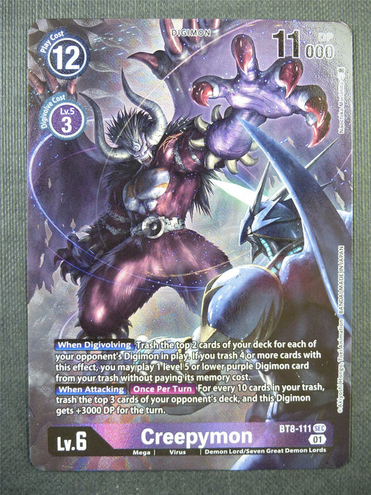 Creppymon BT8-111 SEC alt art - Digimon Card #6ID