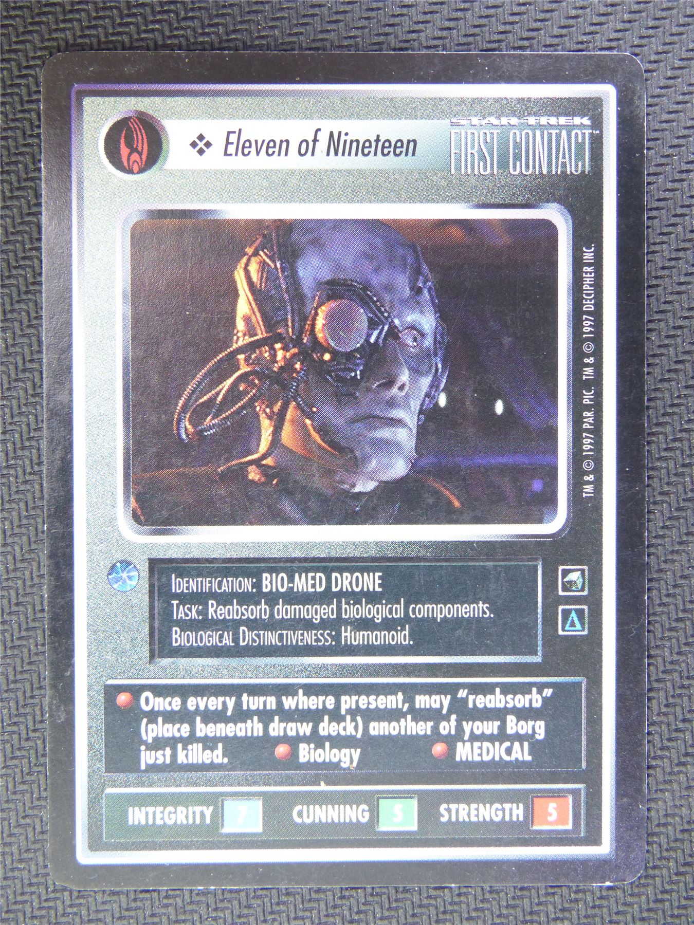 Eleven of Nineteen Black Border - Star Trek CCG First Contact #4Z8