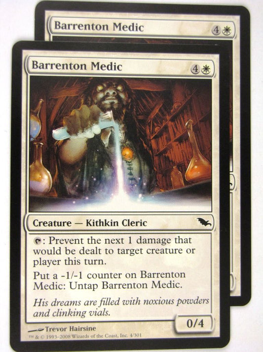 MTG Magic: the Gathering Cards: BARRENTON MEDIC x2: SHM