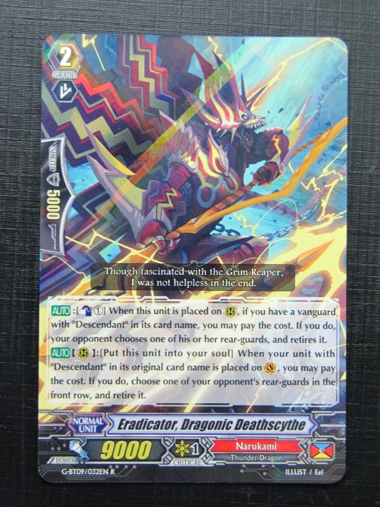 Vanguard Cards: ERADICATOR, DRAGONIC DEATHSCYTHE G-BT09 R # 26E75