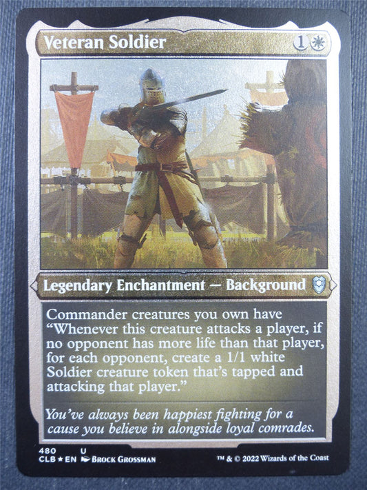 Veteran Soldier Etched Foil - Mtg Card #6AL