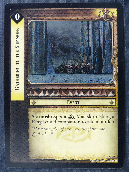 Gathering to the Summons 4 C 235 - LotR Card #489