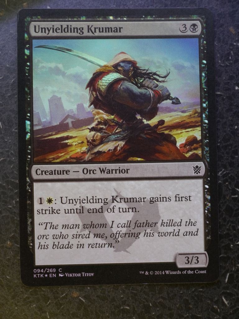 MTG Magic Cards: UNYEILDING KRUMAR FOIL # 4J19