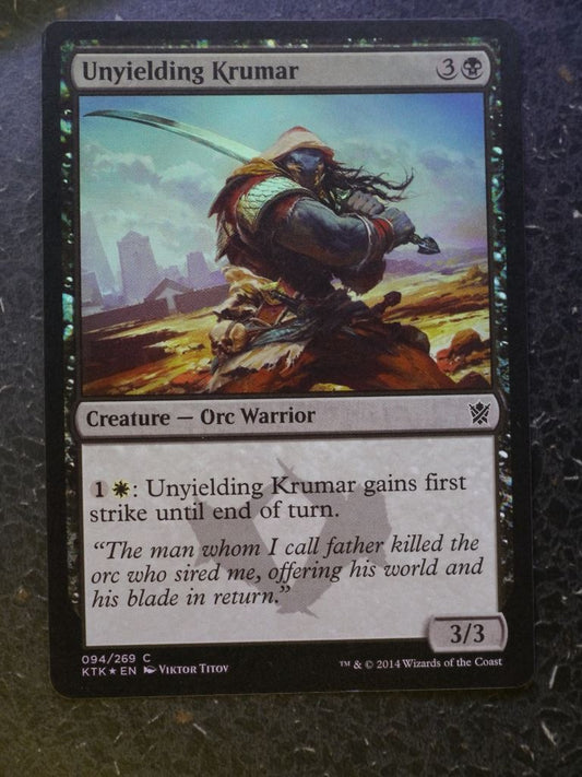 MTG Magic Cards: UNYEILDING KRUMAR FOIL # 4J19