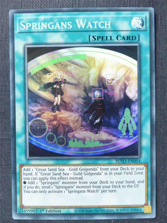 Springans Watch BLVO Super Rare - 1st ed Yugioh Cards #37G