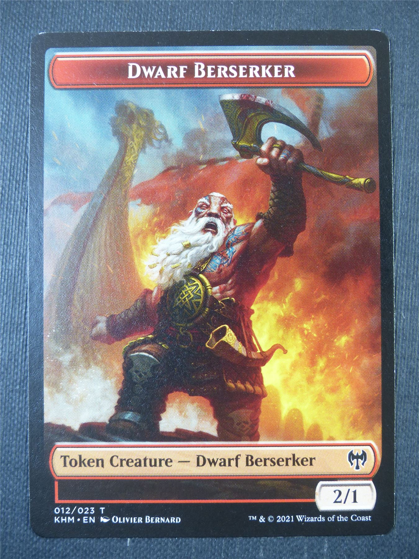 Dwarf Berserker Token - Mtg Card #12I