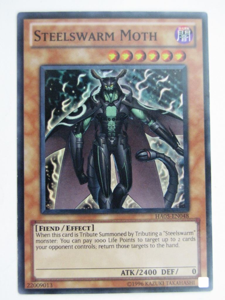 Yugioh Played Cards: STEELSWARM MOTH HA05 SUPER RARE # 29G76