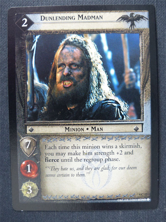 Dunlending Madman 4 C 12 - LotR Cards #3MA