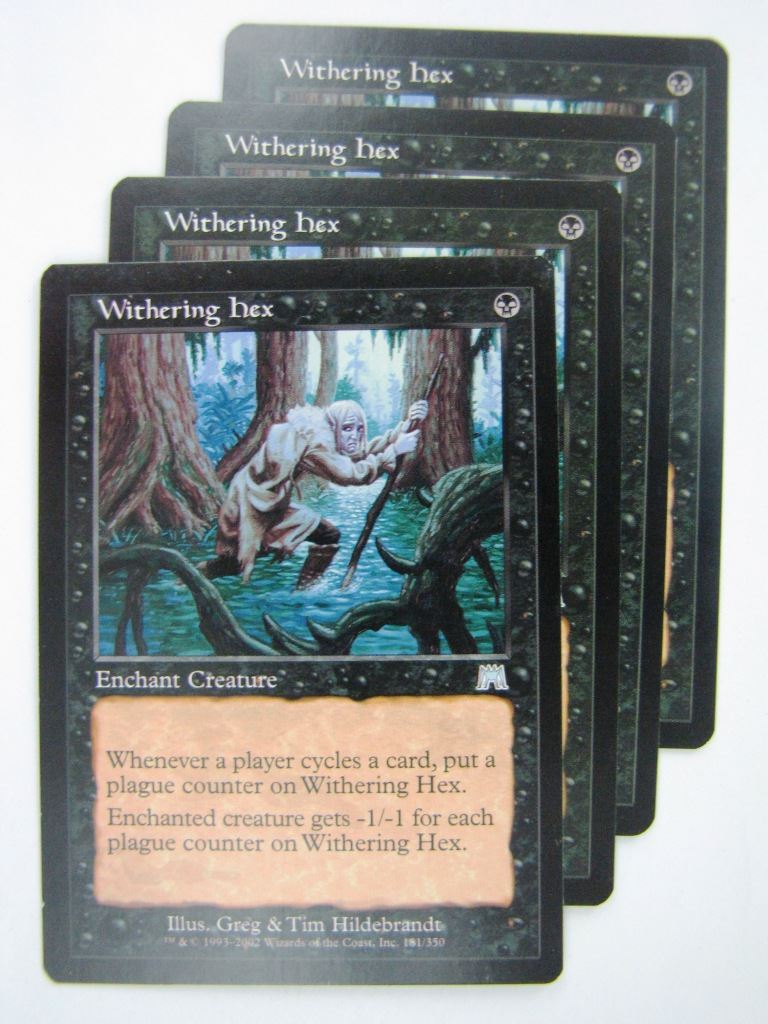 MTG Magic Cards: WITHERING HEX x2 # 8G38