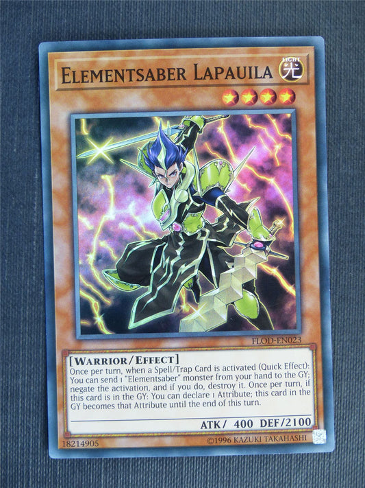 Elementalsaber Lapauila FLOD Super Rare - 1st ed - Yugioh Cards #13I