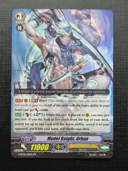 Vanguard Cards: MODEL KNIGHT, ORHAN G-BT06 RR # 18A69