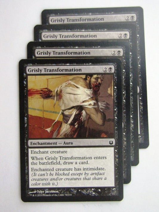 MTG Magic Cards: GRISLY TRANSFORMATION x4 Born of the Gods playset # 24B78
