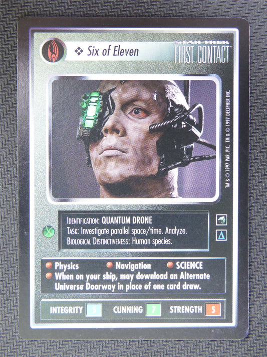 Six of Eleven Black Border - Star Trek CCG First Contact #4ZB