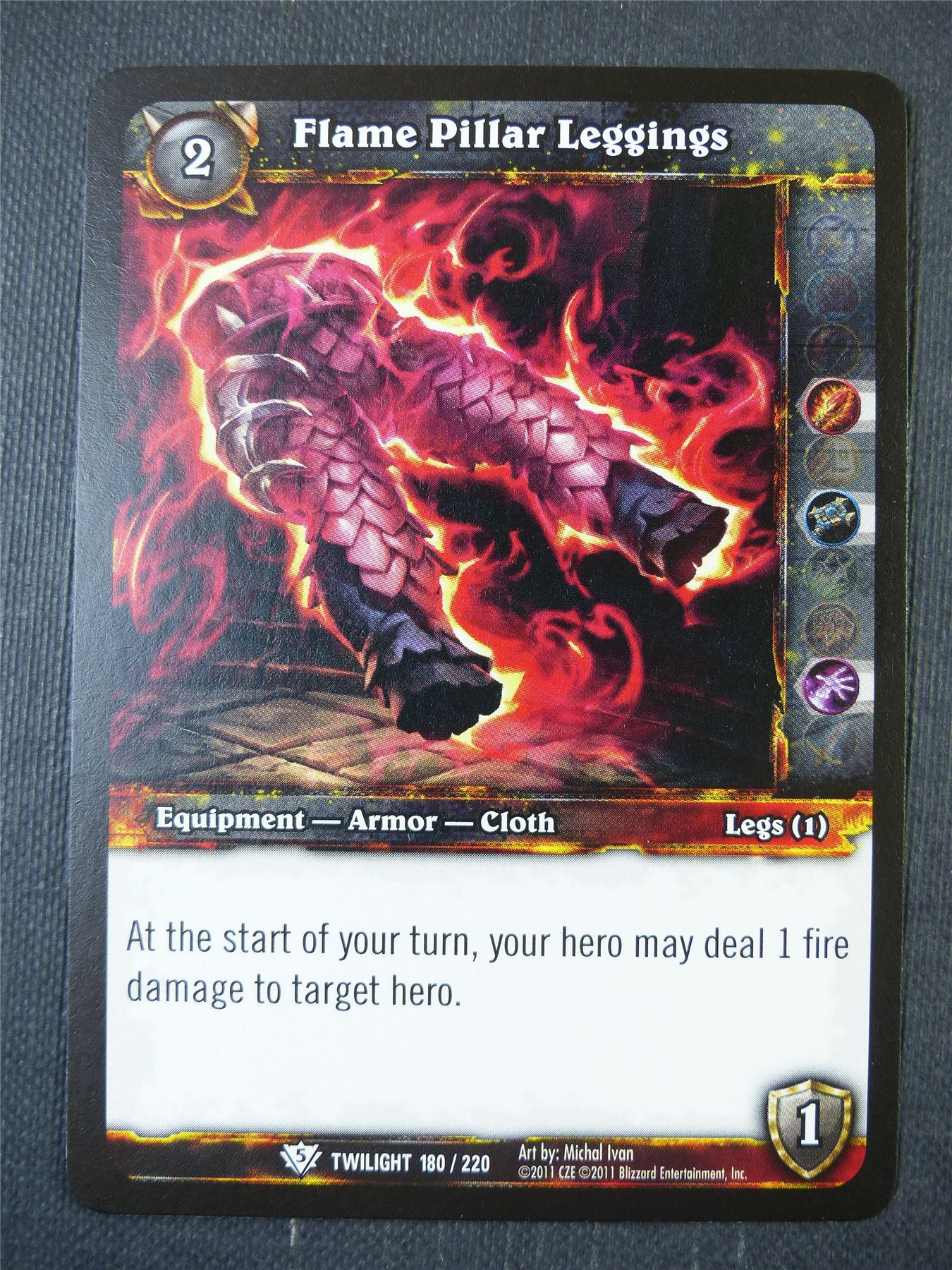 Flame Pillar Leggings 180/220 - WoW Card #15H