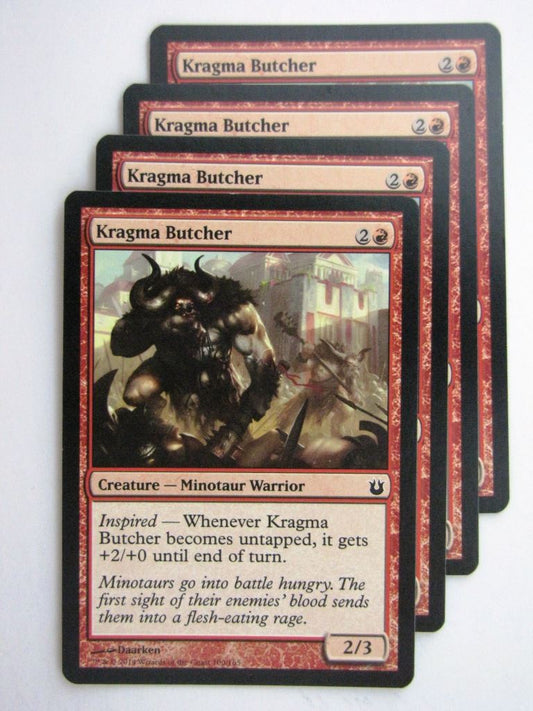 MTG Magic Cards: KRAGMA BUTCHER x4 Born of the Gods playset # 24C3