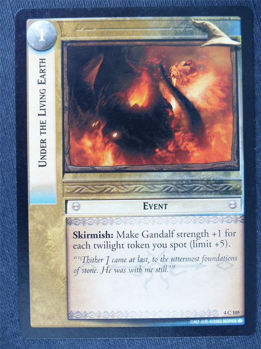 Under the Living Earth 4 C 105 - LotR Cards #NH