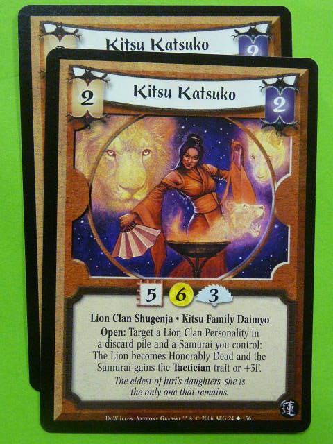 L5R Card Legend of Five Rings: KITSU KATSUKO 24/156 x2