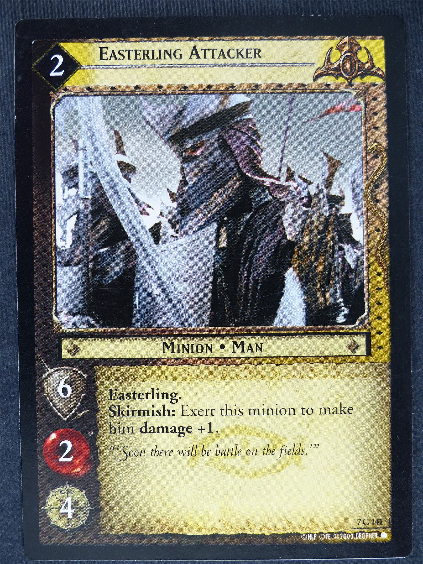 Easterling Attacker 7 C 141 - played - LotR Cards #FR