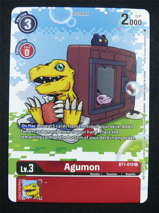 Agumon BT1-010 R alt art - Digimon Card #8G