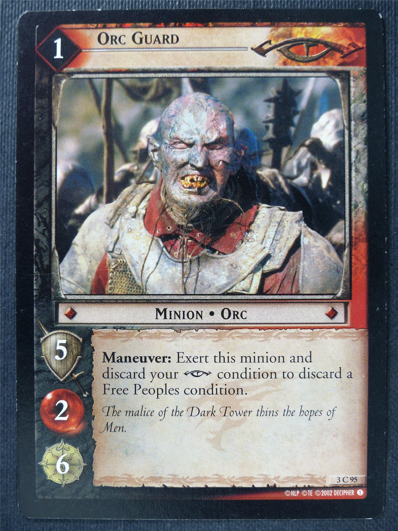 Orc Guard 3 C 95 - LotR Card #3IB