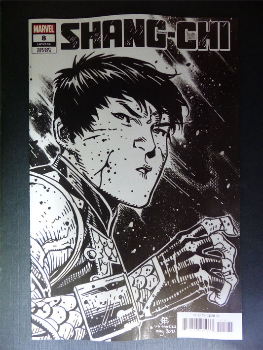 SHANG-CHI #8 black white cvr - Apr 2022 - Marvel Comics #69F