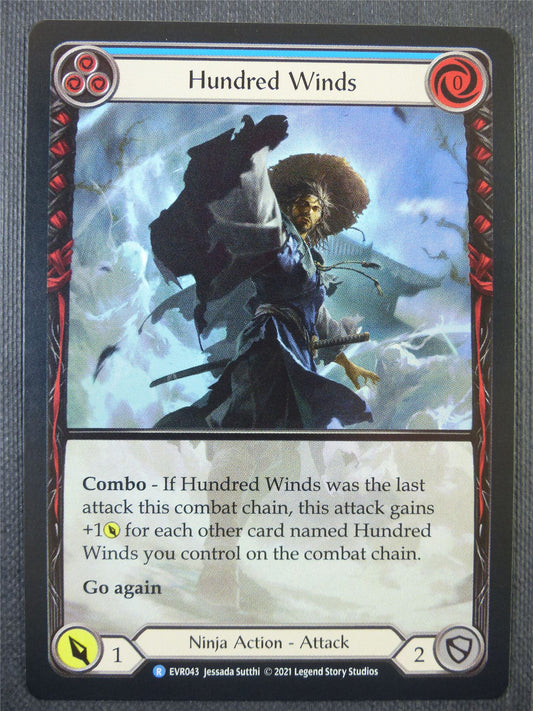 Hundred Winds Blue Extended Foil - 1st ed Everfest - Flesh & Blood Card #6F6