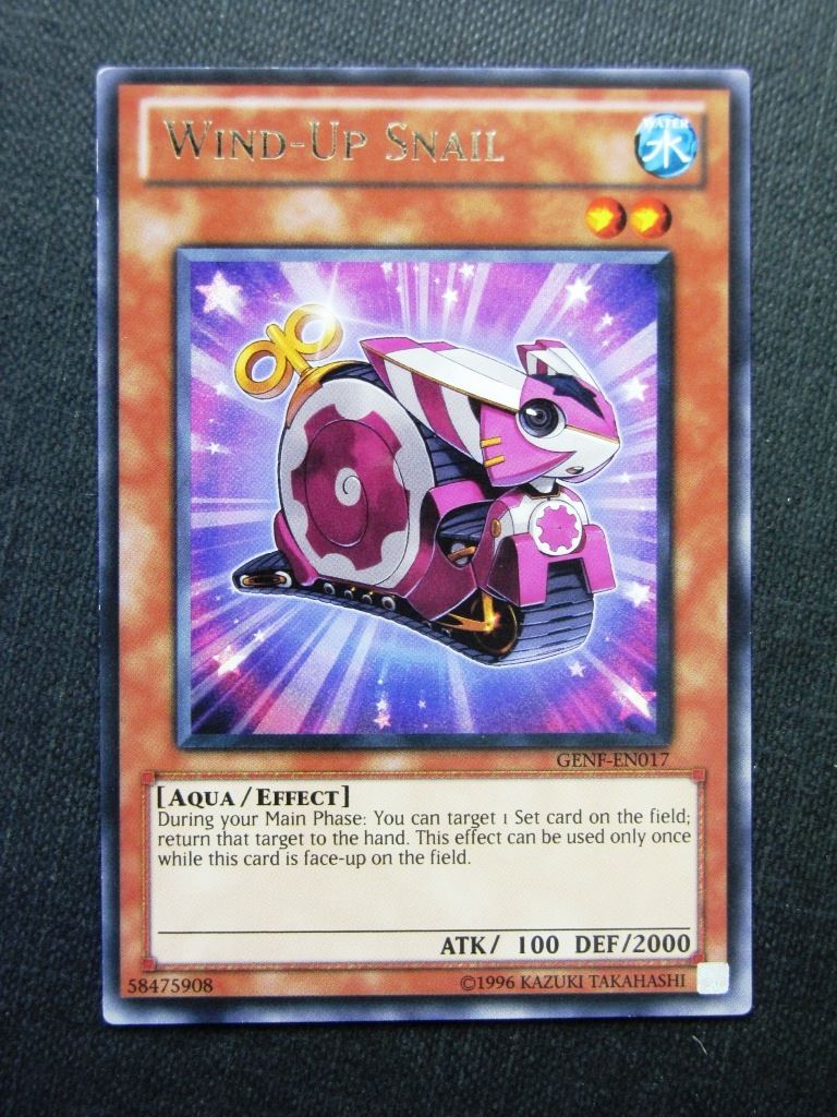 Wind-Up Snail GENF Rare - Yugioh Cards #1J7