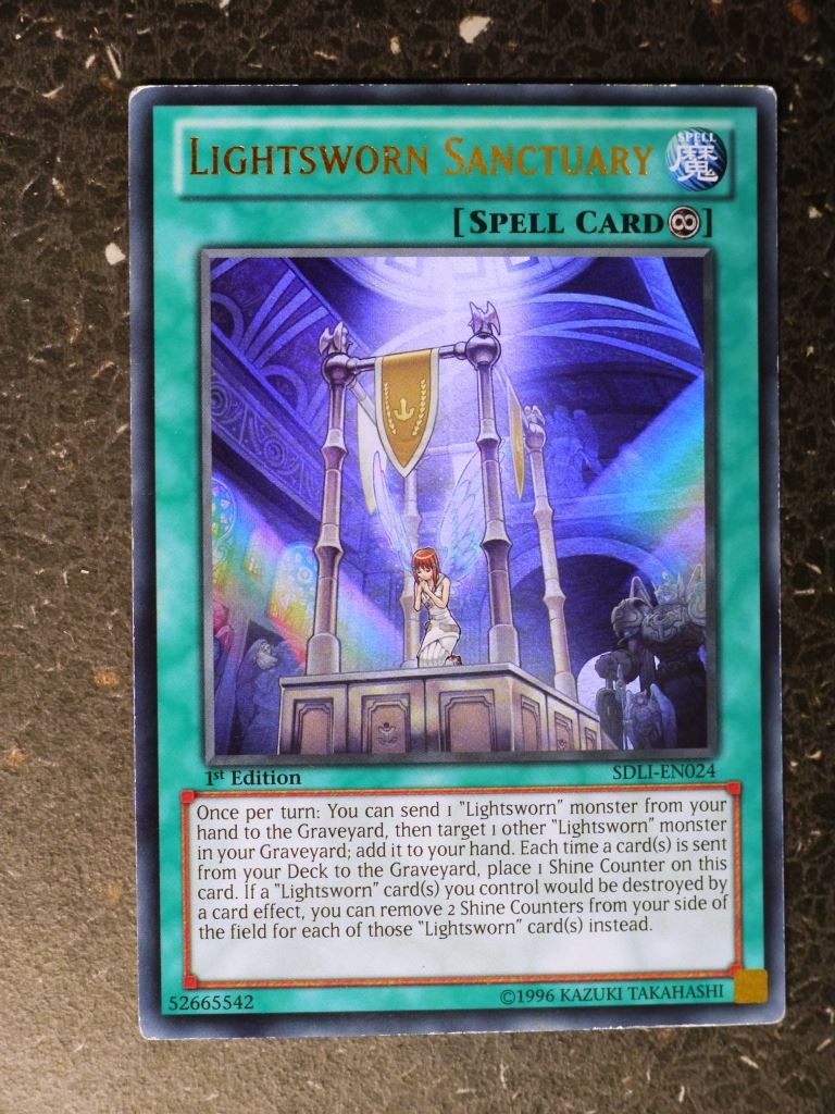 Yugioh Cards: LIGHTSWORN SANCTUARY SDLI ULTRA RARE # 8H69