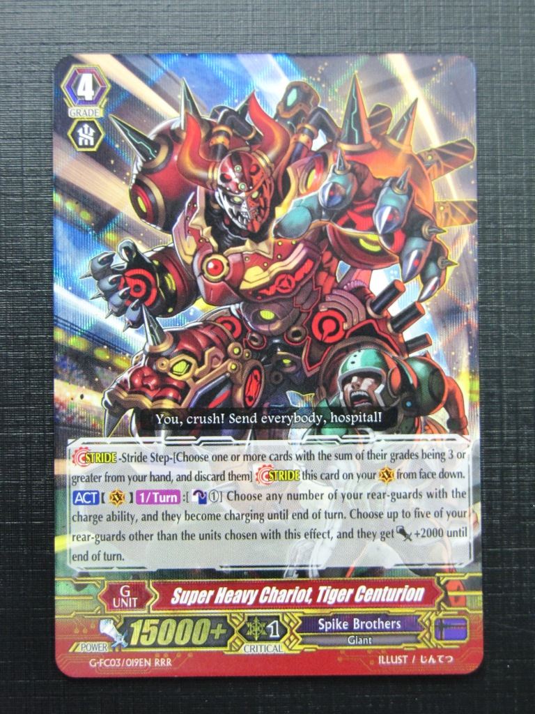 Vanguard Cards: SUPER HEAVY CHARIOT, TIGER CENTURION G-FC03 RRR # 18C1