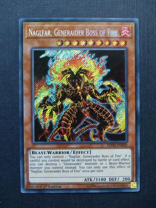 Naglfar Generaider Boss of Fire MYFI Secret Rare - 1st ed - Yugioh Cards #DK