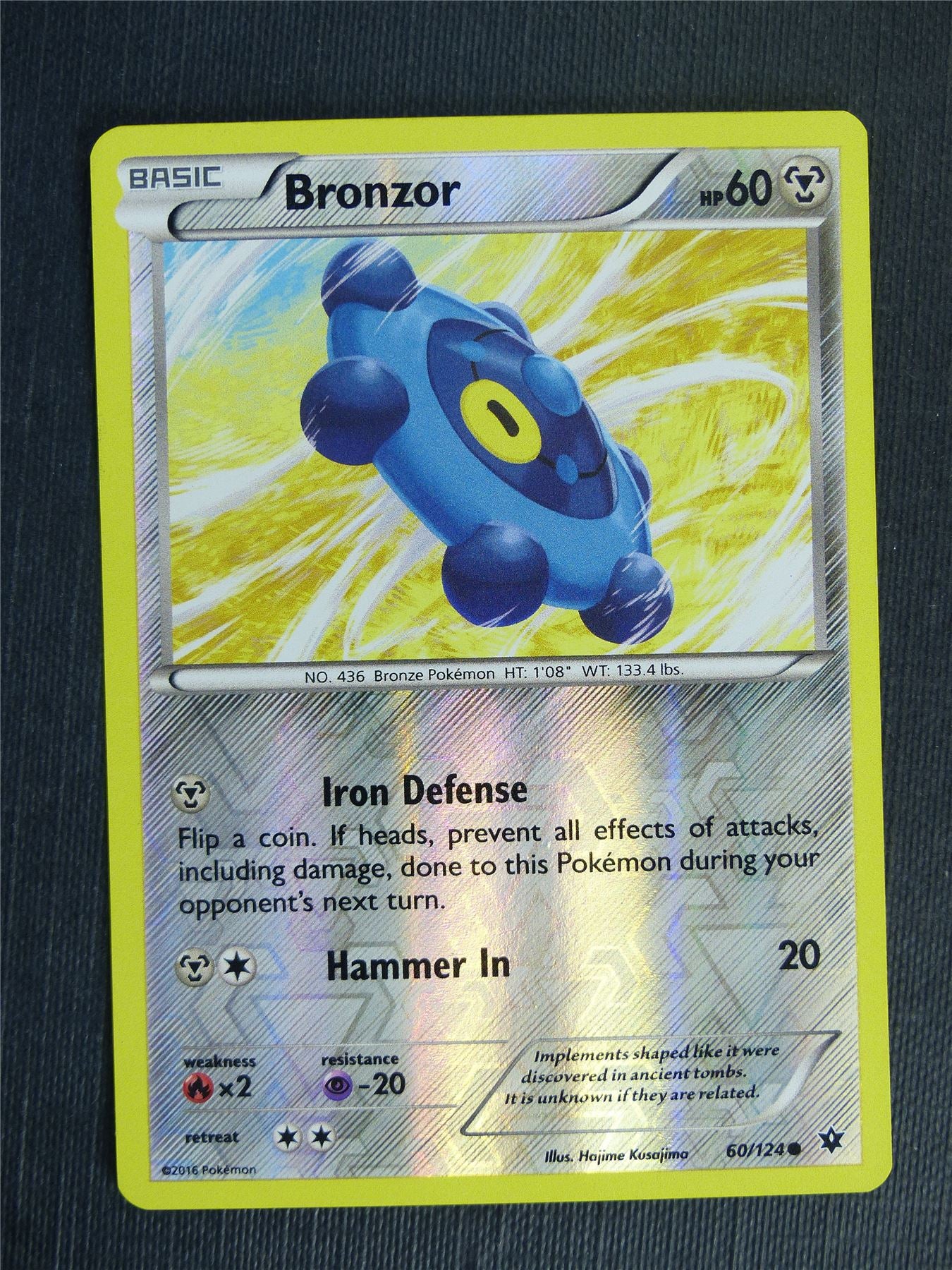 Bronzor 60/124 Reverse Holo - Pokemon Cards #2BO