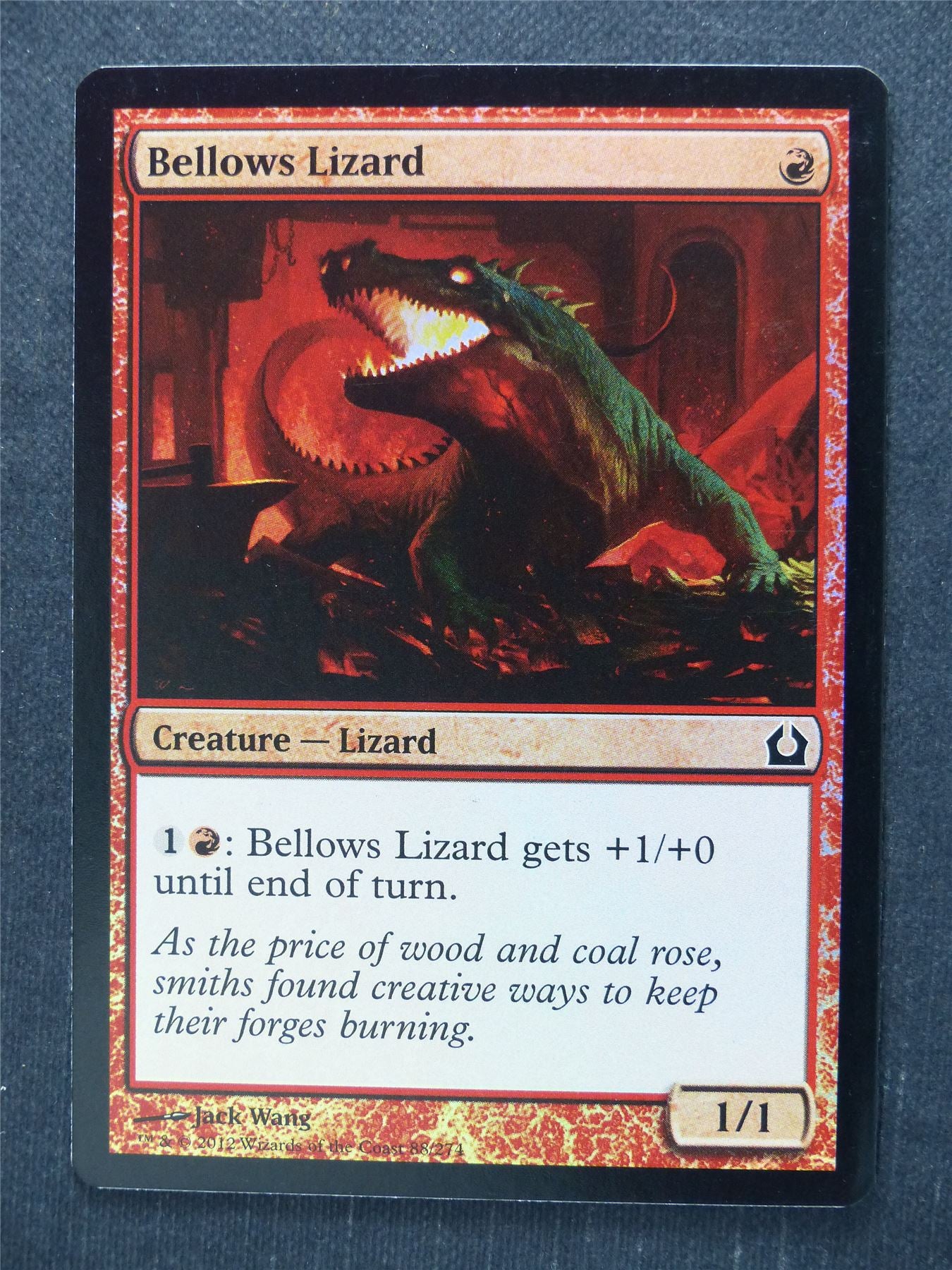 Bellows Lizard Foil - Mtg Magic Cards #NJ