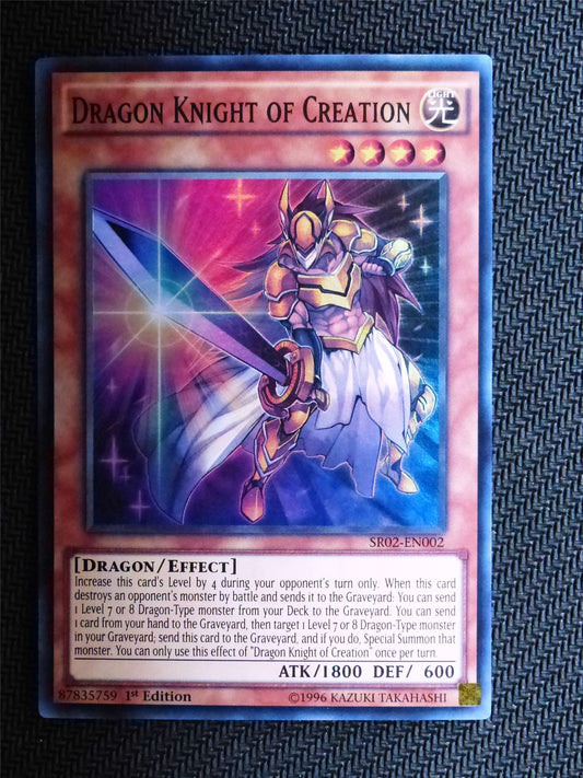 Dragon Knight of Creation - SR02 - Super Rare - Yugioh Card # 1G52