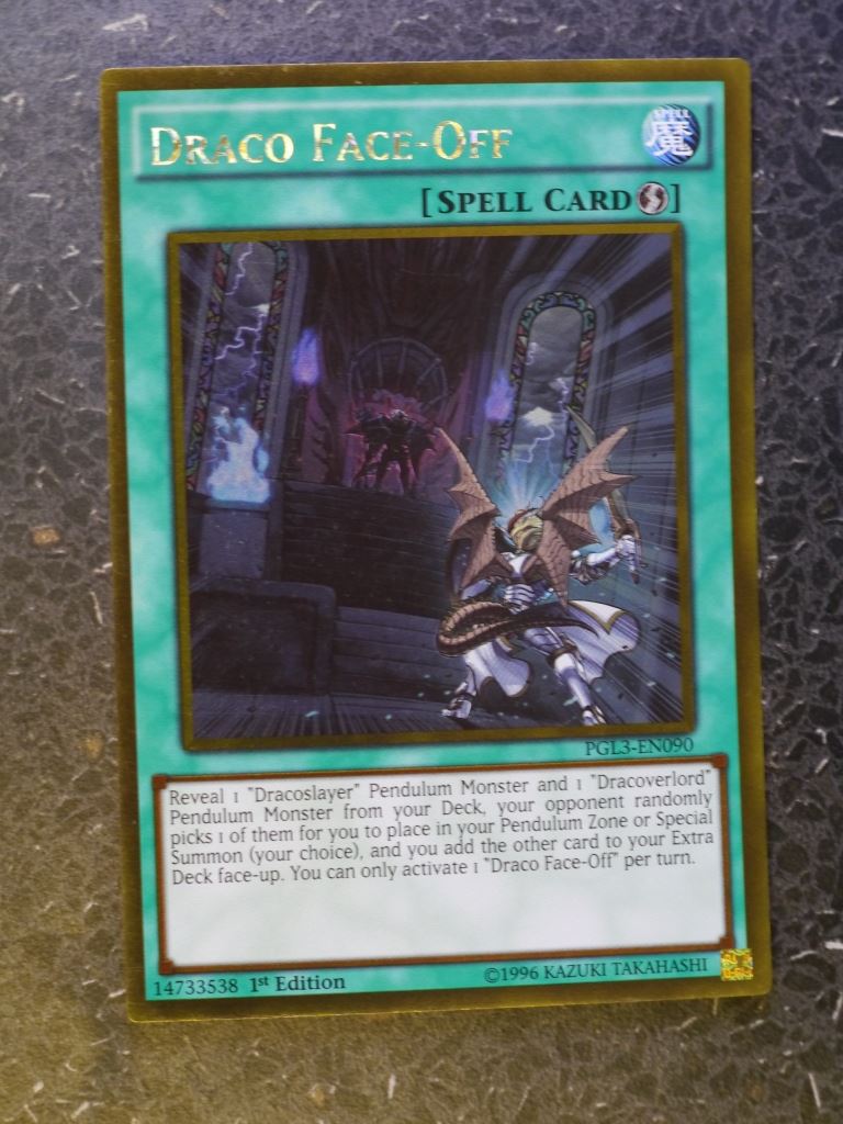 Yugioh Cards: DRACO FACE-OFF PGL3 GOLD RARE # 3D87