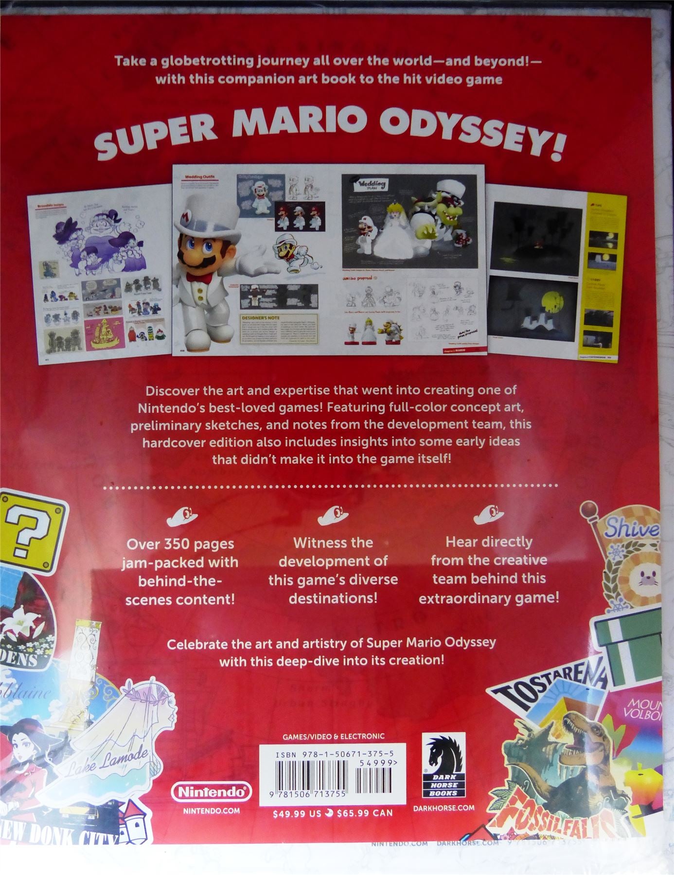 SUPER Mario Odyssey: The Art of - Dark Horse Art Book Hardback #10V