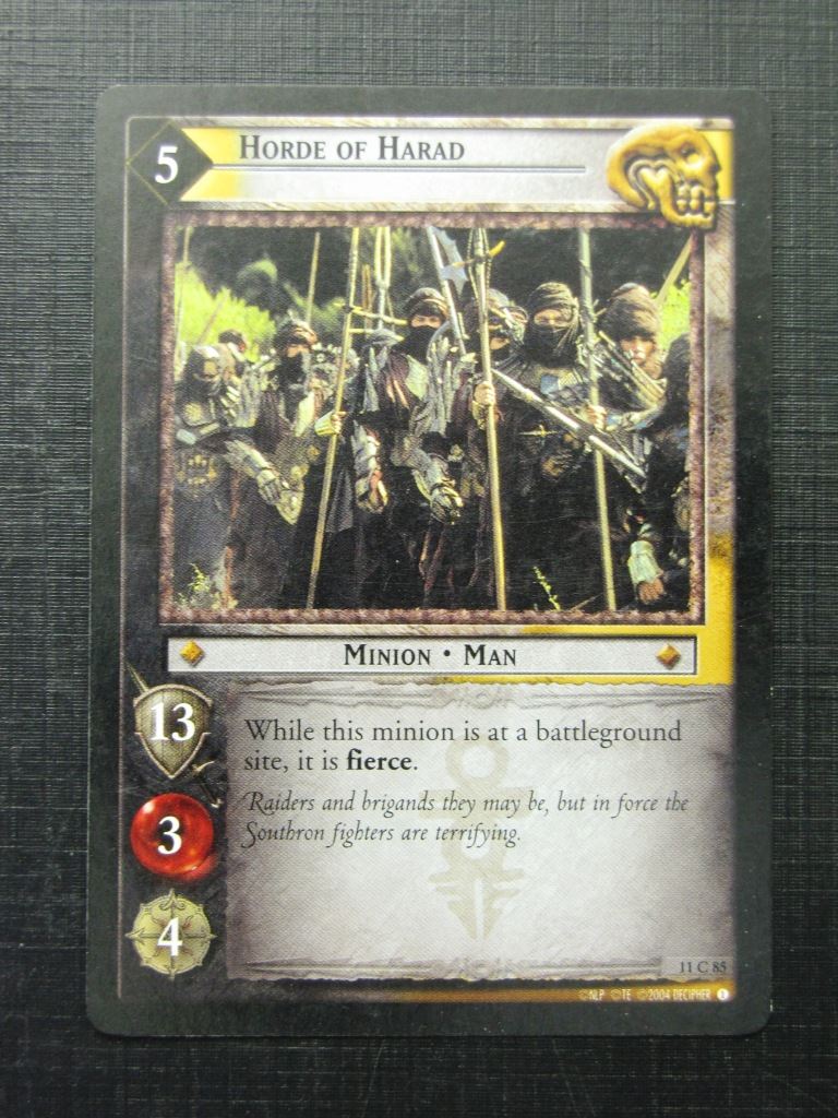 Horde of Harad 11 C 85 - Lotr Card # 13H10