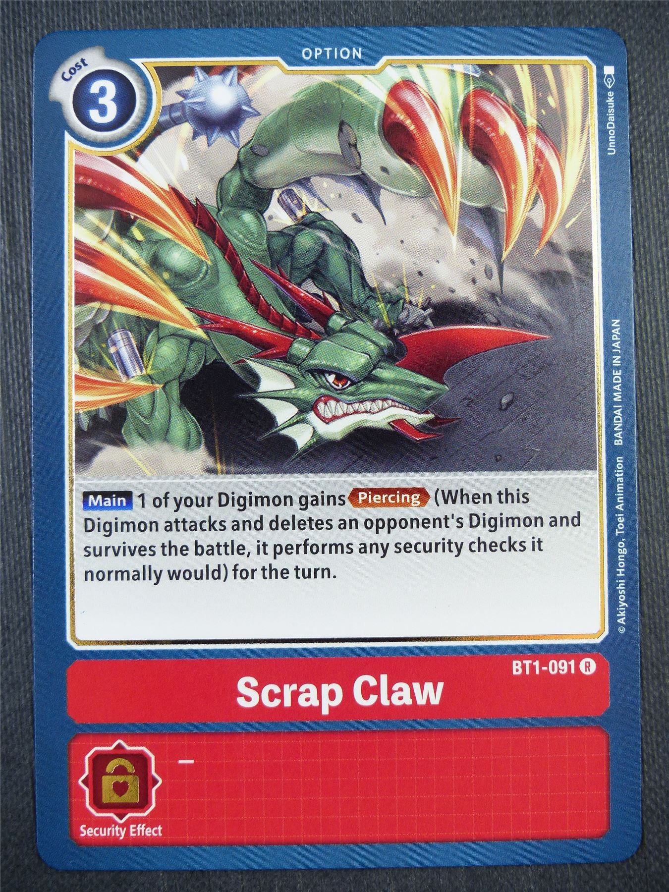 Scrap Claw BT1-091 R - Digimon Card #9GF