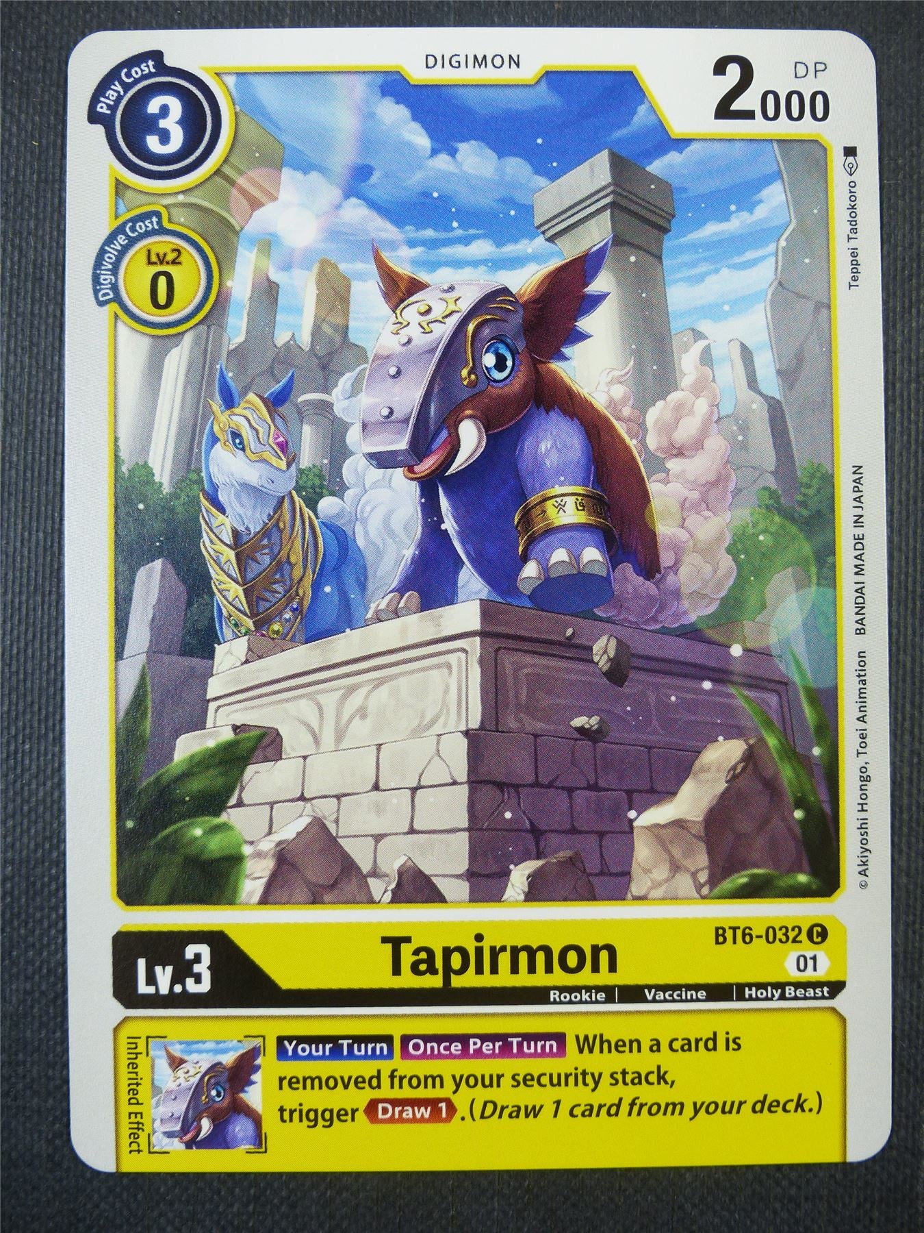 Tapirmon BT6-032 C - Digimon Card #60S