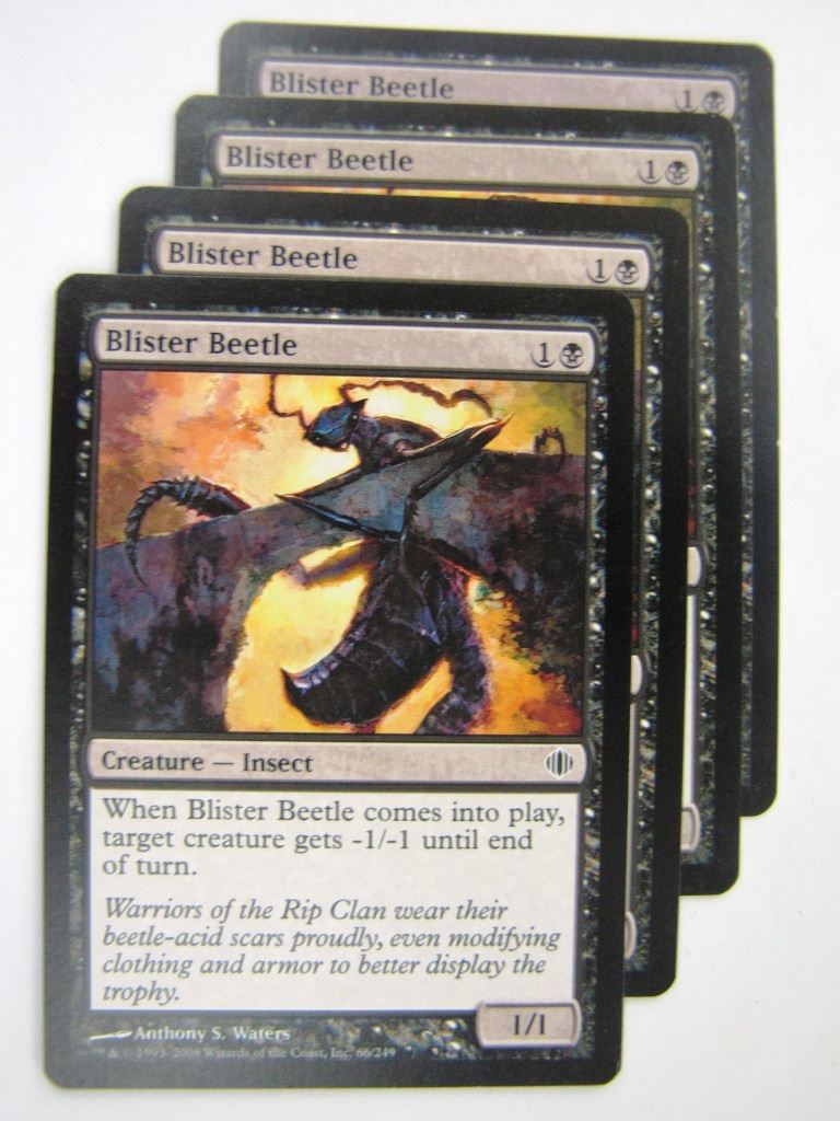 MTG Magic Played Cards: BLISTER BEETLE x4 # 8A47