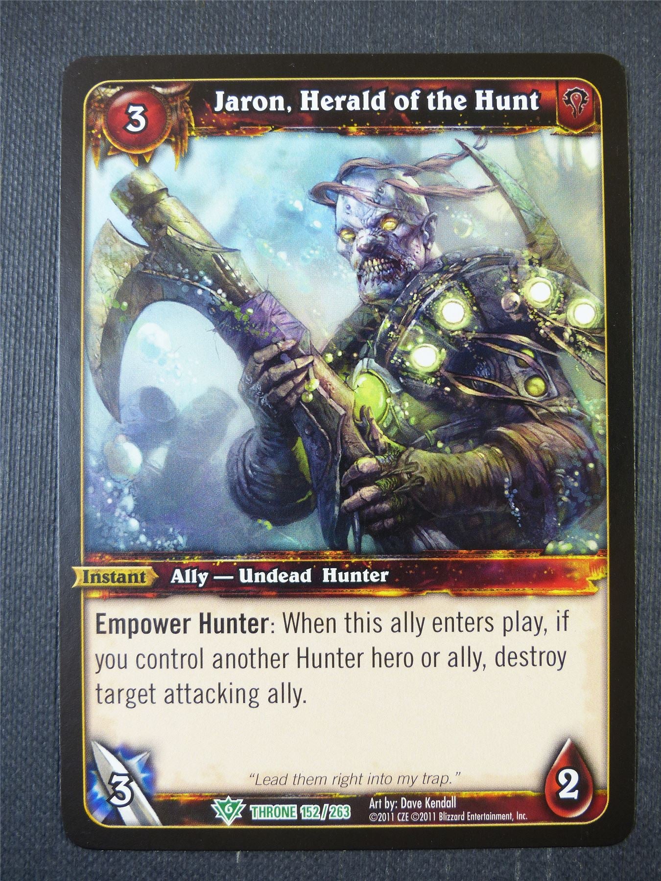 Jaron Herald of the Hunt 152/263 - WoW Card #1BU