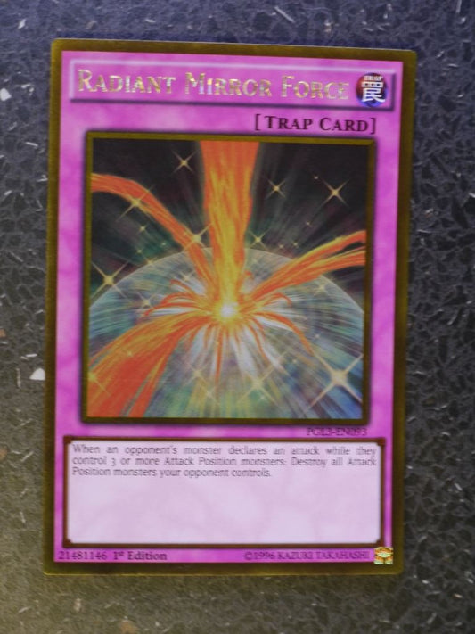 Yugioh Cards: RADIANT  MIRROR FORCE PGL3 GOLD RARE # 3F75