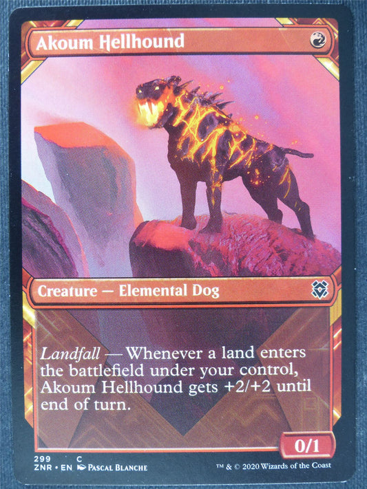 Akoum Hellhound Showcase - Mtg Magic Cards #XV