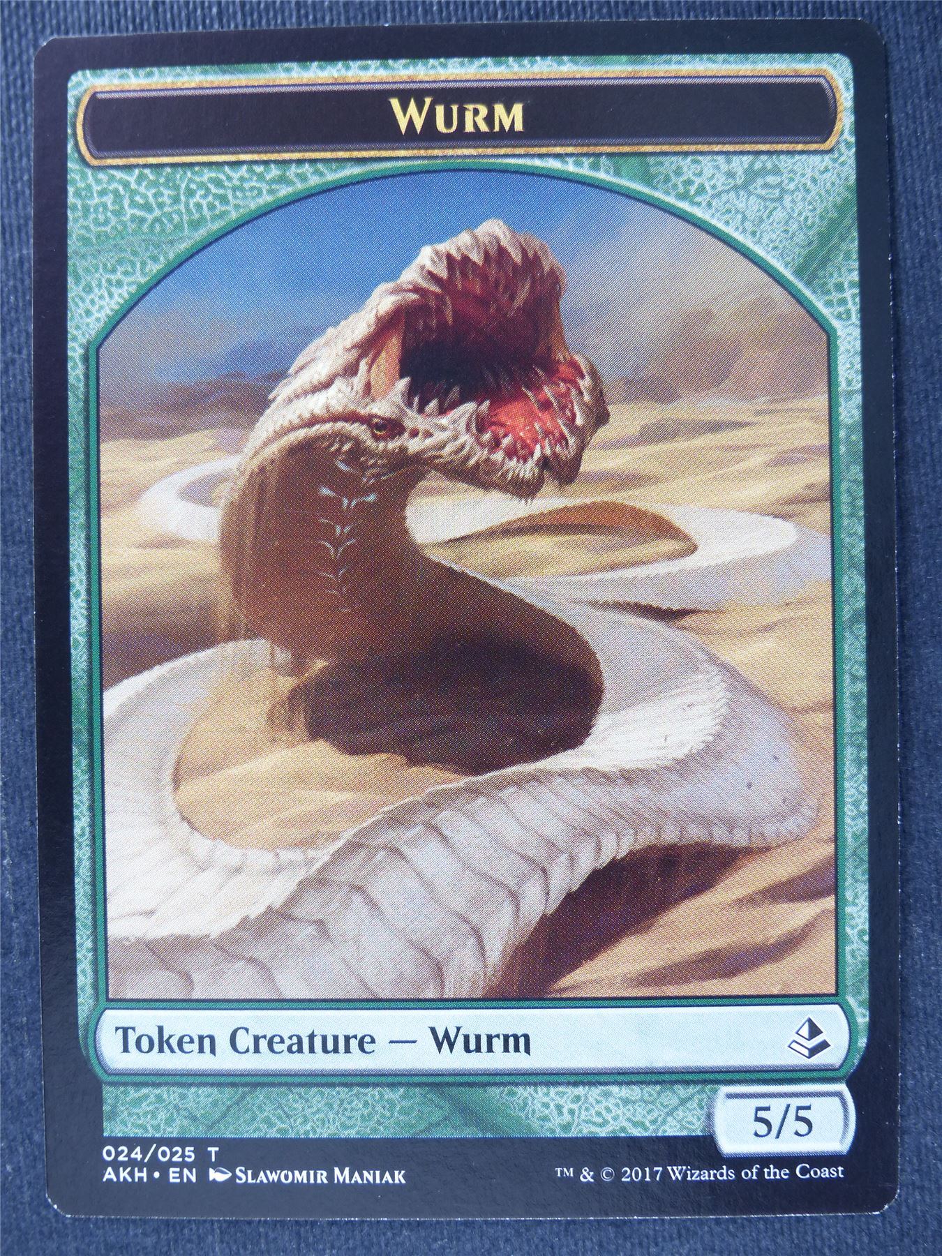 Unwavering Initiate / Wurm Token - Mtg Magic Cards #1RF