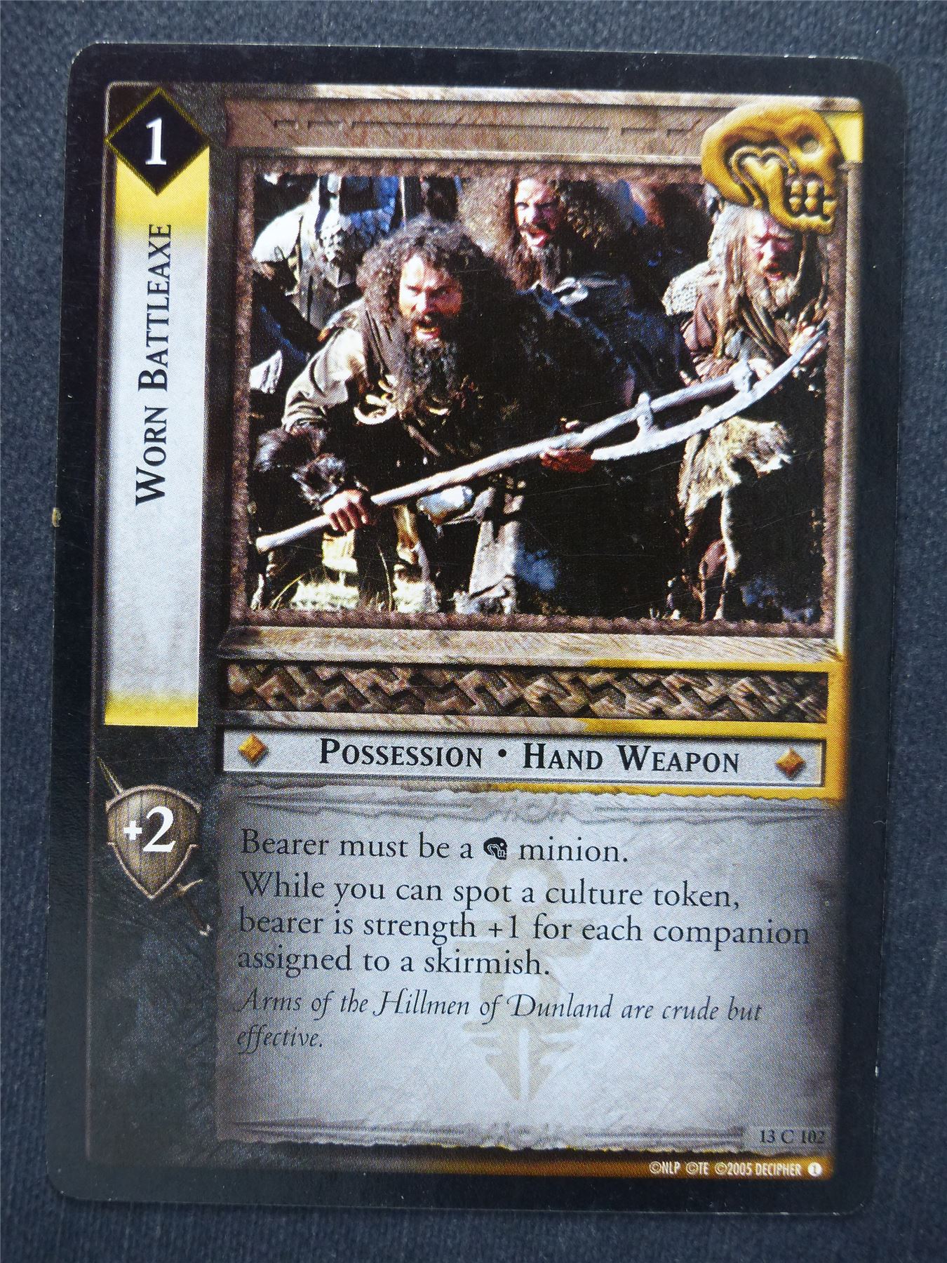 Worn Battleaxe 13 C 102 - LotR Cards #TX