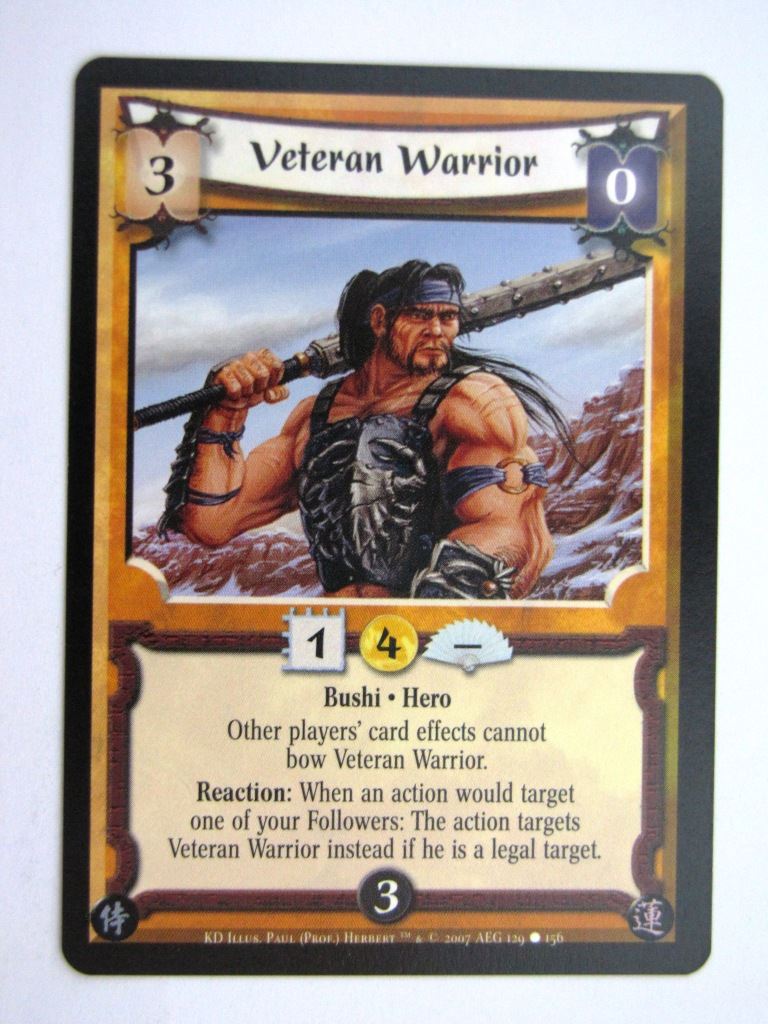 Vintage L5R Cards: VETERAN WARRIOR # 27H67