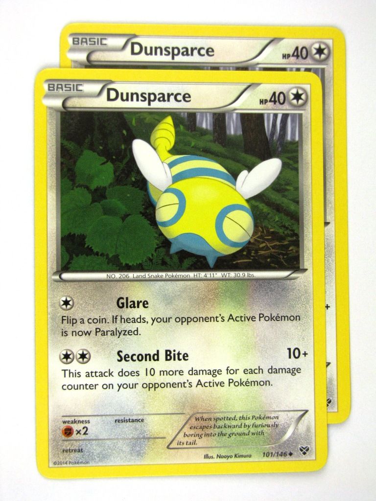 Pokemon Cards: DUNSPARCE 101/146 x2: X & Y