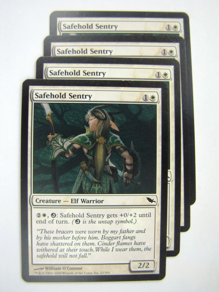 MTG Magic Played Cards: SAFEHOLD SENTRY x4 # 7J78