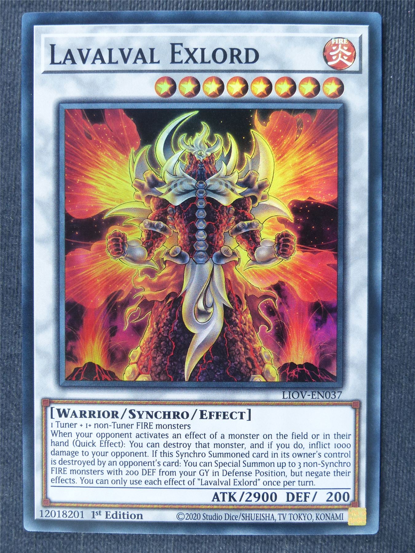 Lavalval Exlord LIOV Super Rare - 1st ed Yugioh Cards #38K