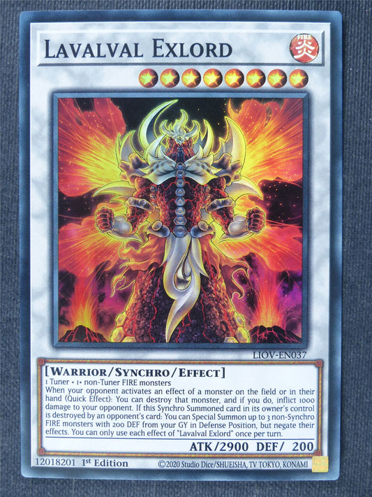 Lavalval Exlord LIOV Super Rare - 1st ed Yugioh Cards #38K