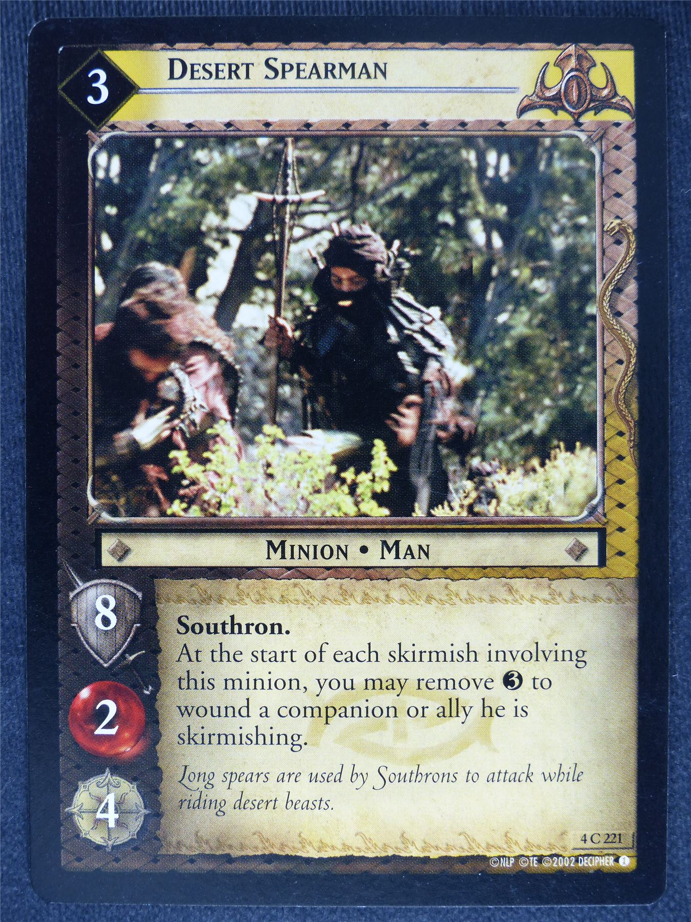 Desert Spearman 4 C 221 - played - LotR Cards #G3